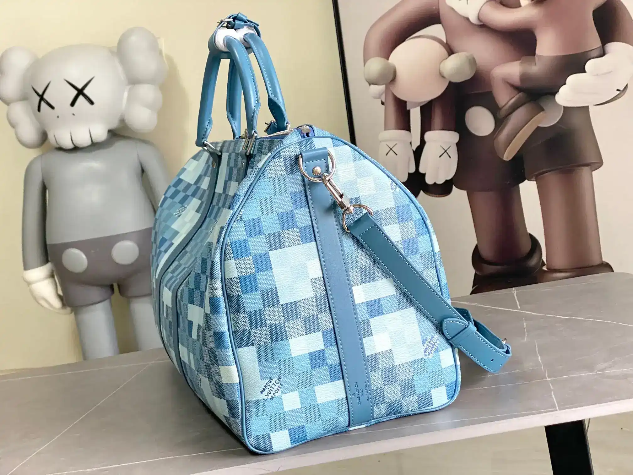 Louis Vuitton Keepall Blue Damier Canvas Tote Bag product photo from LabelPicks
