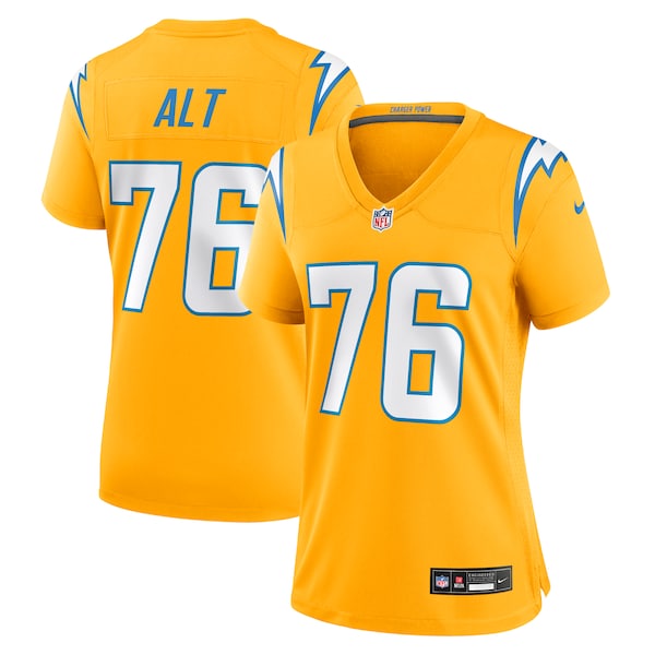 Joe Alt Los Angeles Chargers Nike Women's Alternate Charger Power Game Jersey - Gold