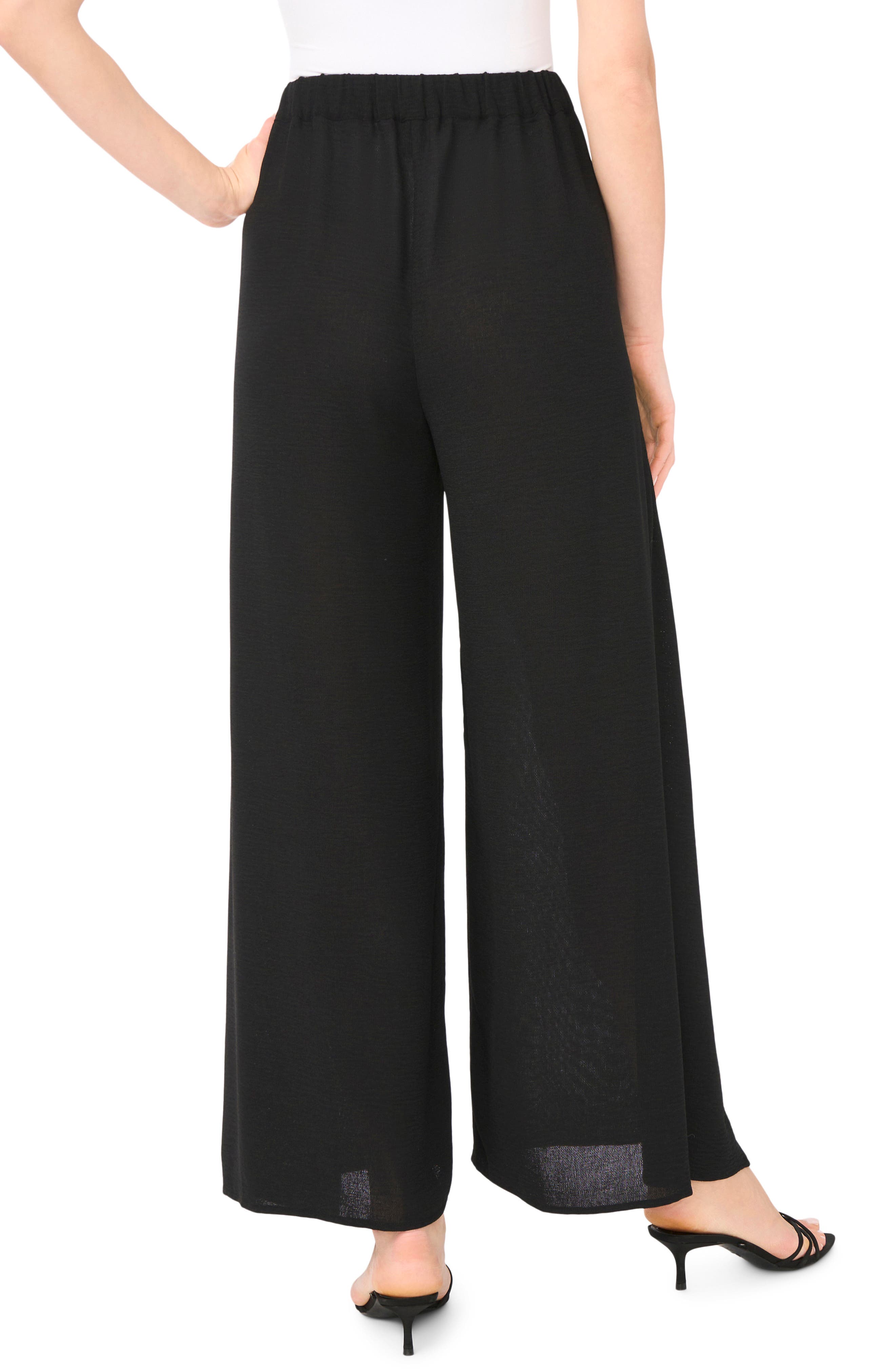 Halogen® Tie Front Overlay Wide Leg Pants