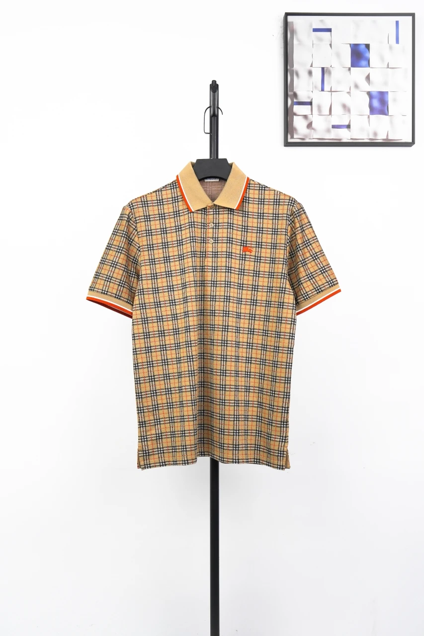 Burberry Beige Check Equestrian Knight Jacquard Polo Shirt product photo from LabelPicks