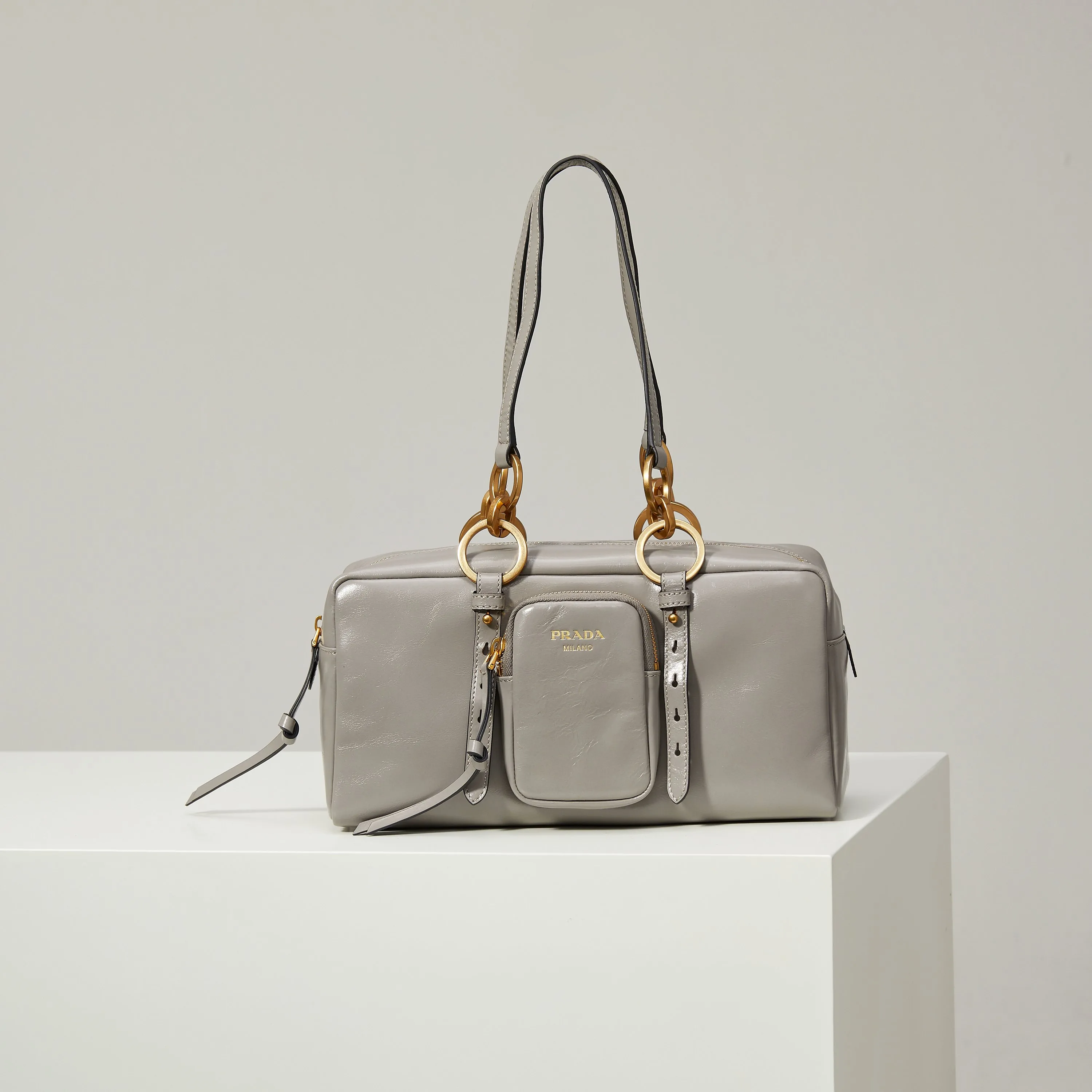 Prada Grey Top Handle Bag product photo from LabelPicks