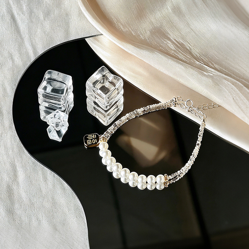Fupai Silver Bracelet for Women, Pure Silver, Retro New Chinese Style, Artistic Bracelet, Same Style as on Xiaohongshu
