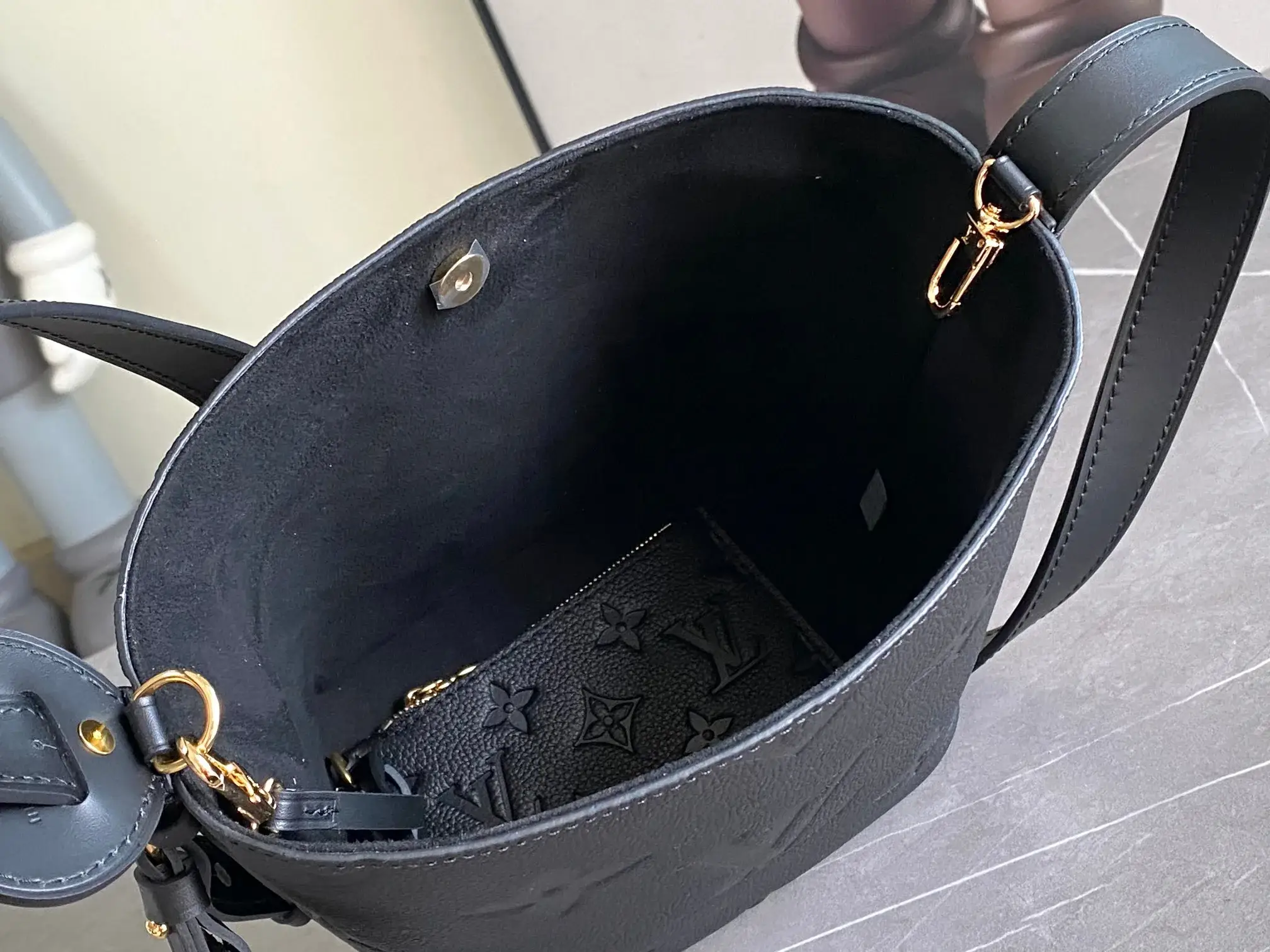 Louis Vuitton Black Bucket Bag product photo from LabelPicks