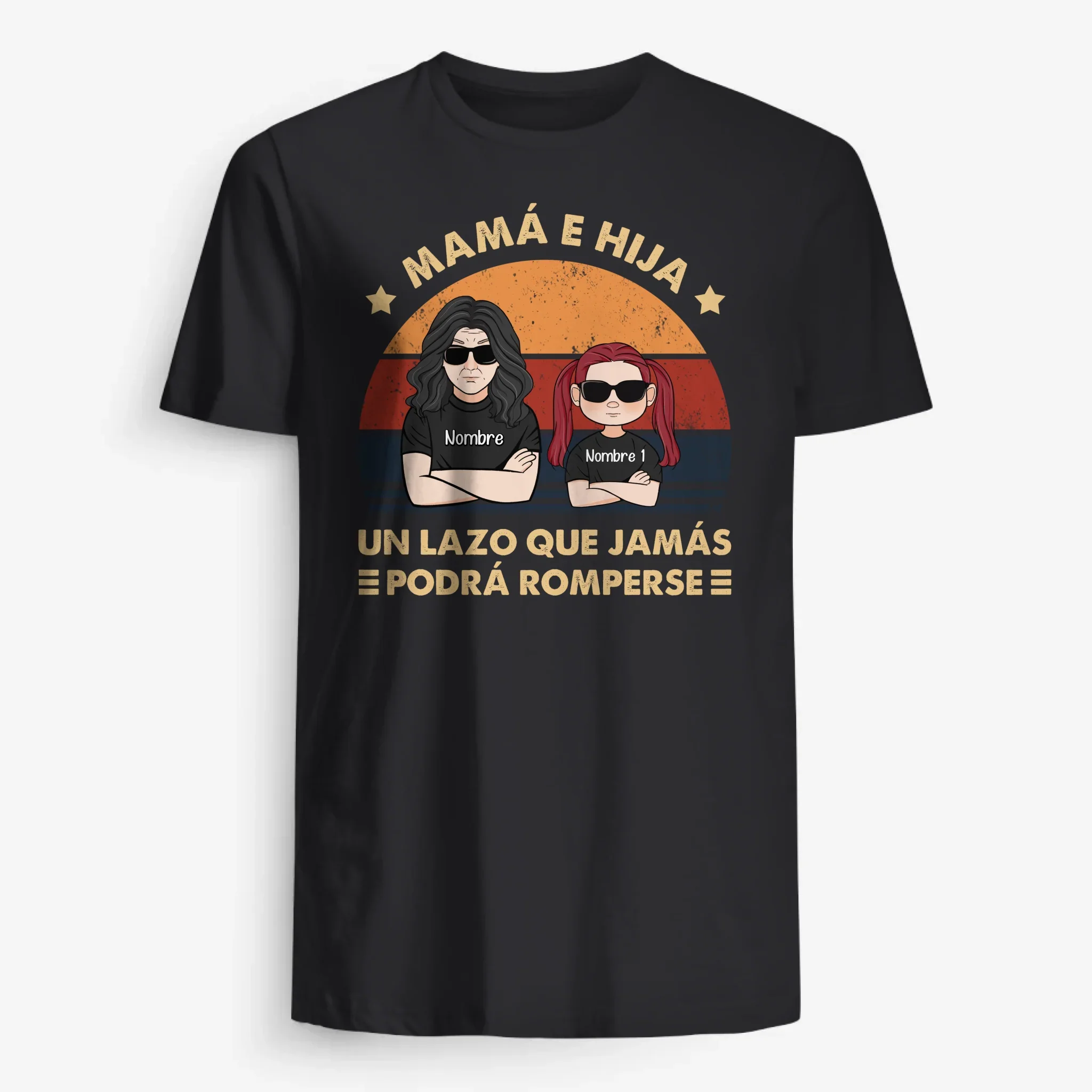 Personalizar Camisetas Para Mamá | Personalizado Regalo Para Madre | Mamá e Hija Un Lazo Que Jamás Podrá Romperse