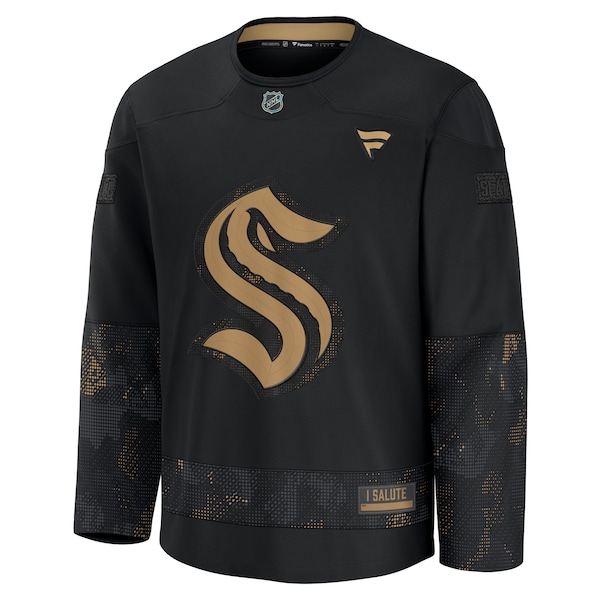Seattle Kraken  2024 Military Appreciation Practice Jersey - Black