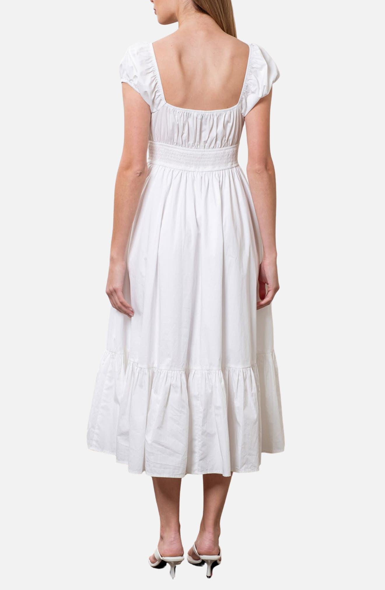 MOON RIVER Tiered Midi Sundress