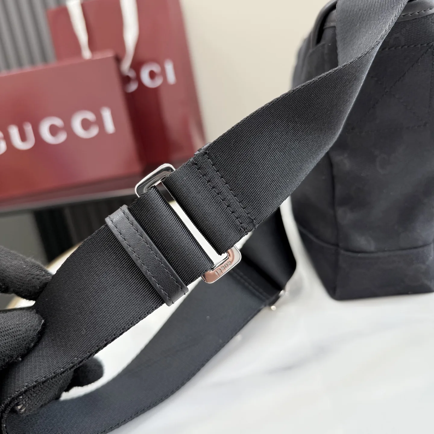 Gucci Black Canvas and Leather Crossbody Bag product photo from LabelPicks