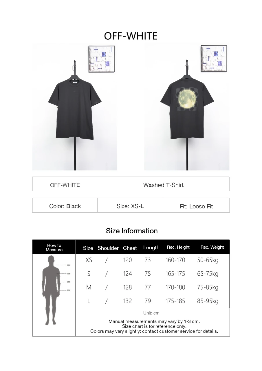 Off-White Black Washed Moon Arrow T-Shirt product photo from LabelPicks