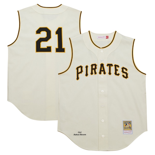 Roberto Clemente Pittsburgh Pirates Cooperstown Collection 1960 Authentic Jersey - Cream