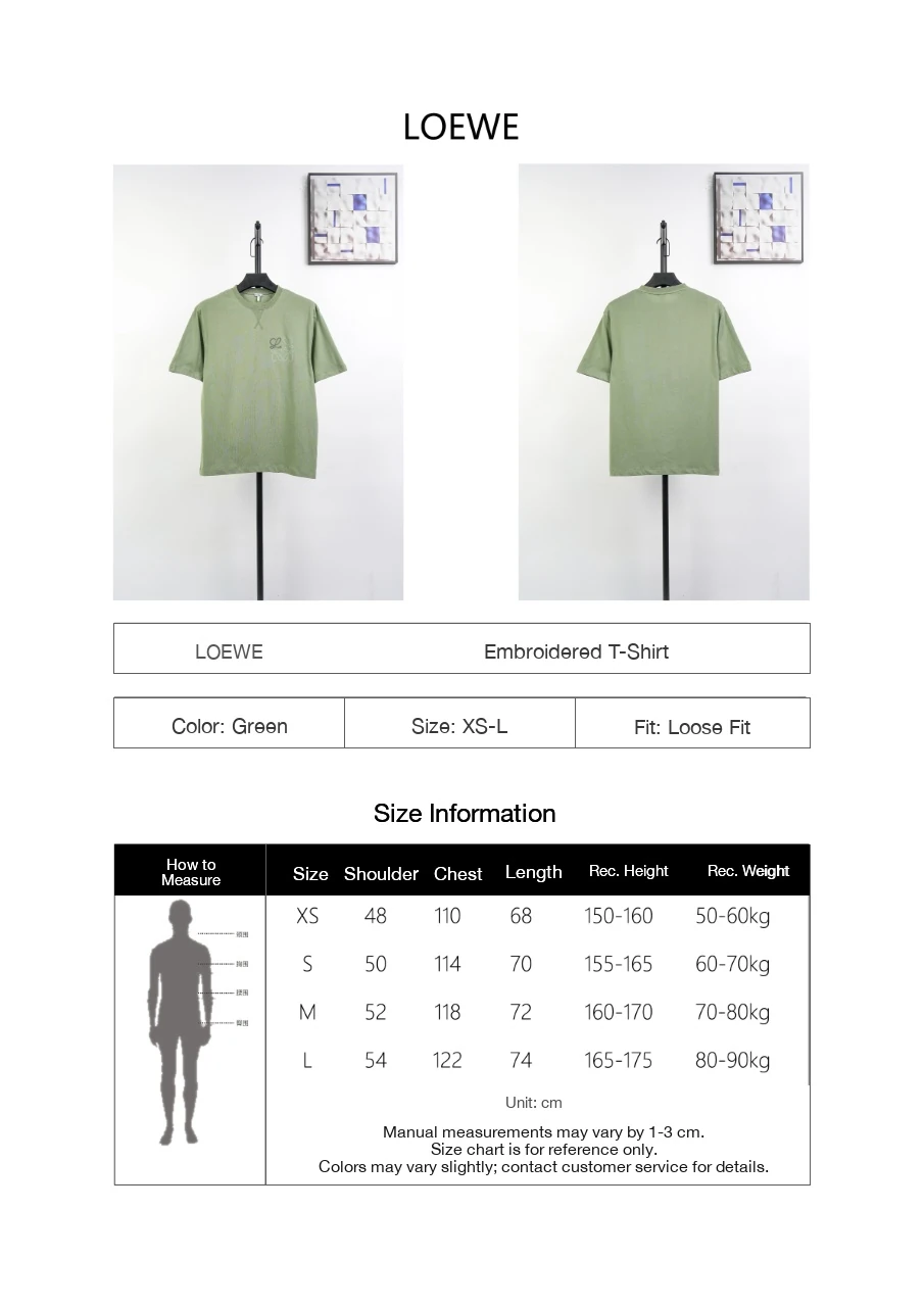 LOEWE Sage Green Tonal Anagram Embroidered T-Shirt product photo from LabelPicks