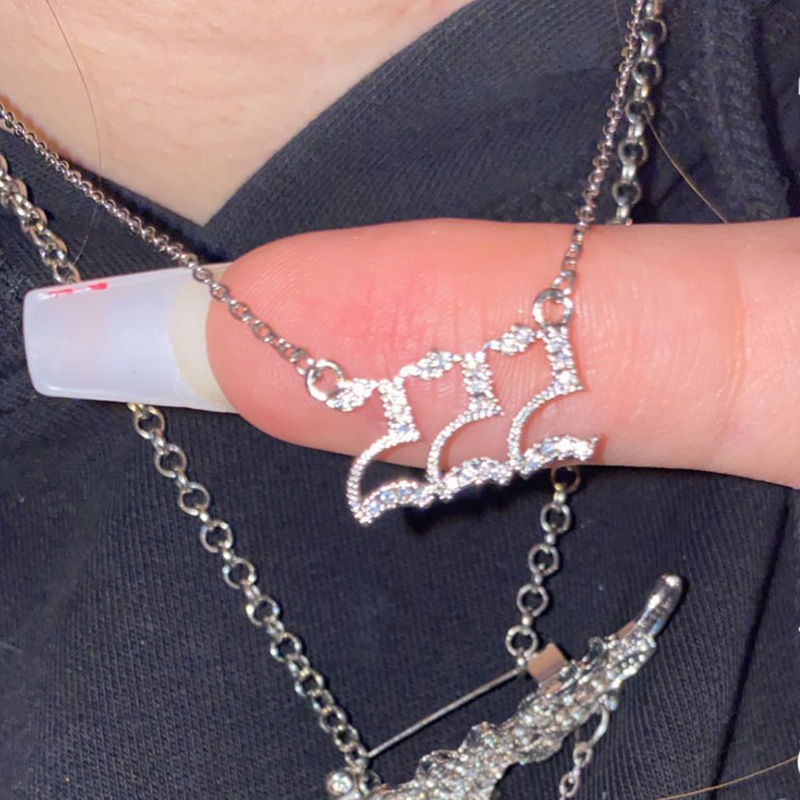111-999 Angel Number Necklace with Bling Zirconia