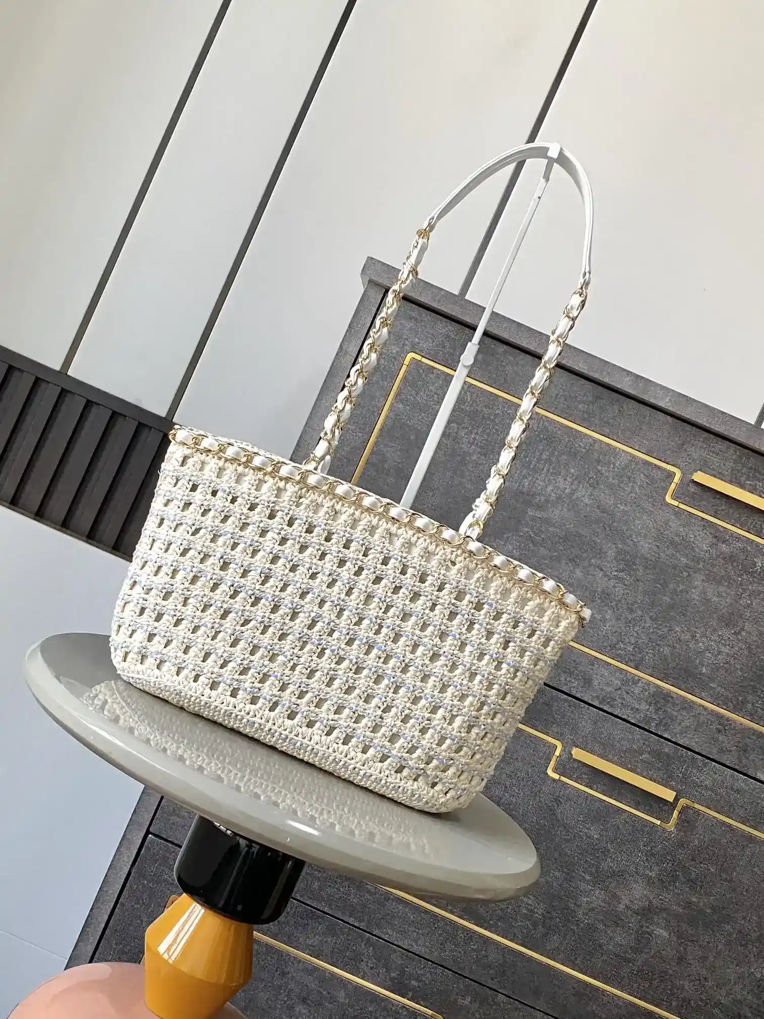 Chanel Beige Straw Woven Tote Bag product photo from LabelPicks