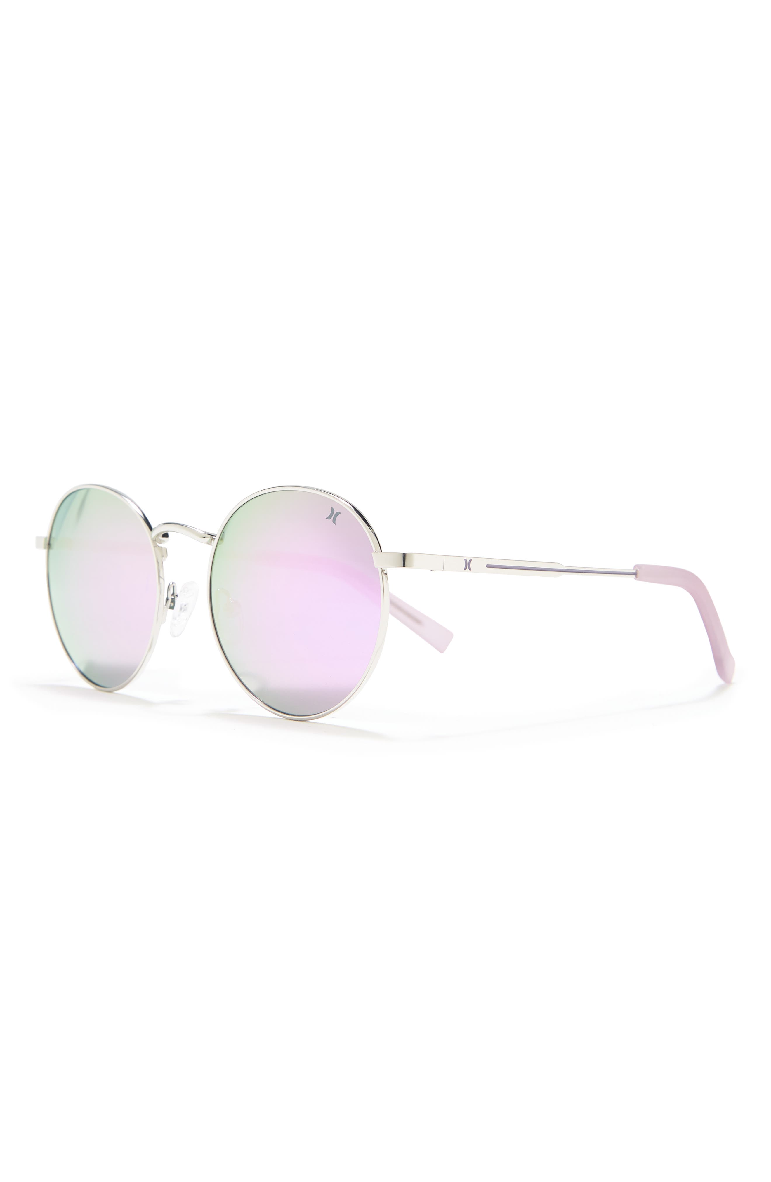 Hurley Small Enamel Accented Round Sunglasses