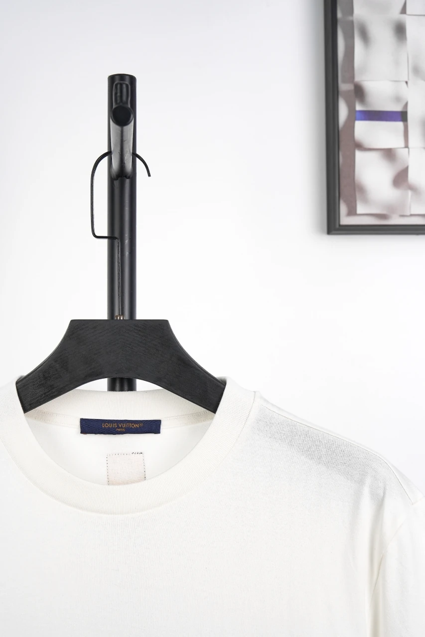 Louis Vuitton White Flocked Monogram T-Shirt product photo from LabelPicks
