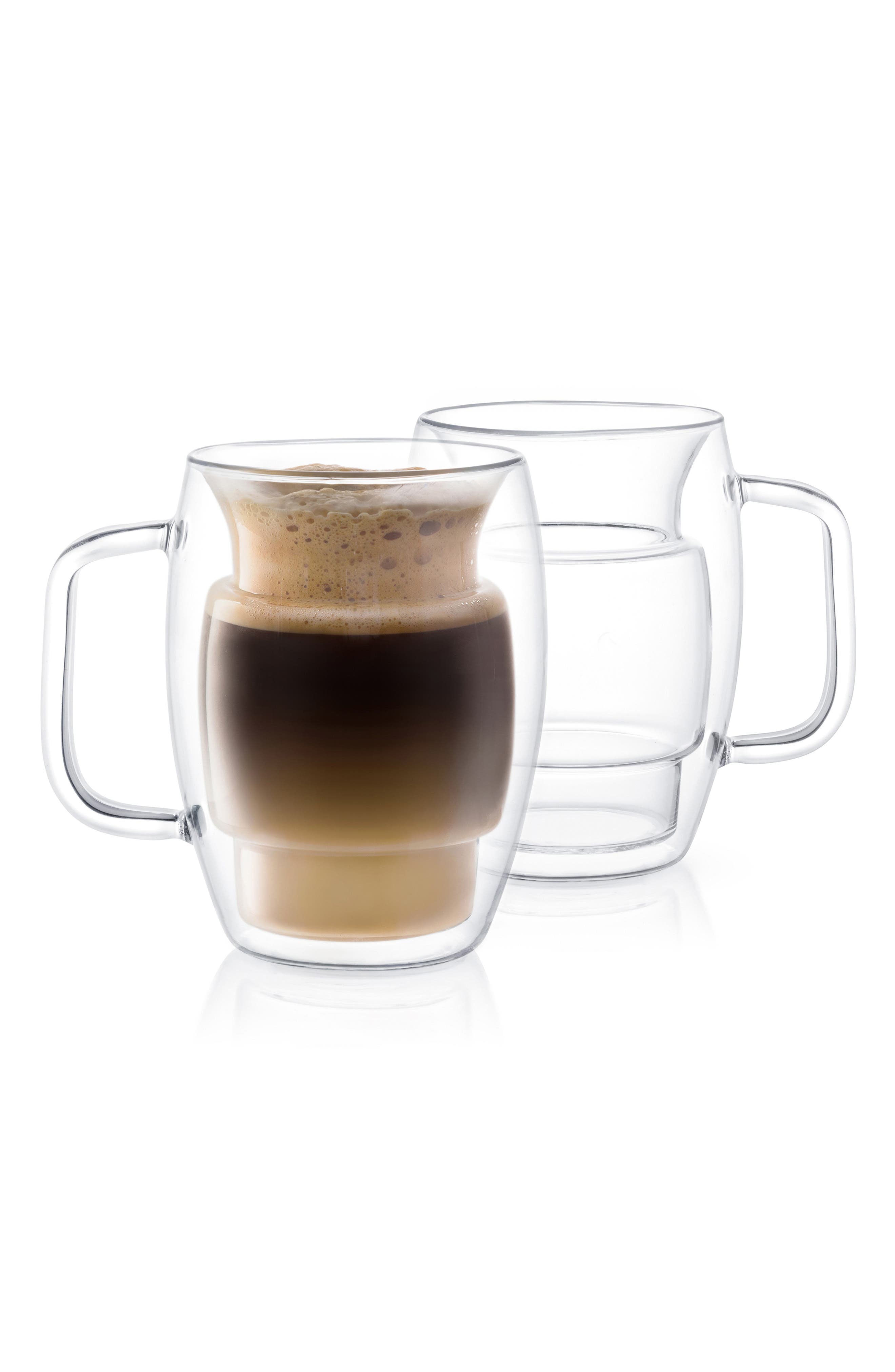 JoyJolt Cadus Double Wall Coffee Glass - Set of 2