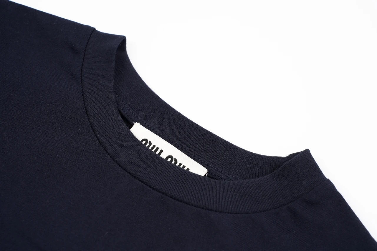 Miu Miu Navy Stripe Layered Look Long Sleeve Sweatshirt product photo from LabelPicks