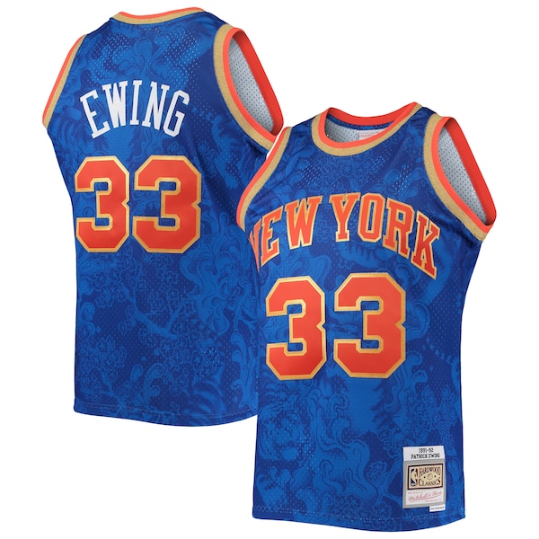 Patrick Ewing New York Knicks Hardwood Classics 1991/92 Lunar New Year Swingman Jersey - Blue