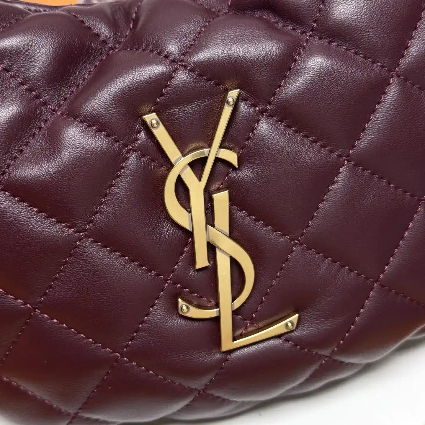 Saint Laurent Icare Burgundy Lambskin Hobo Bag product photo from LabelPicks