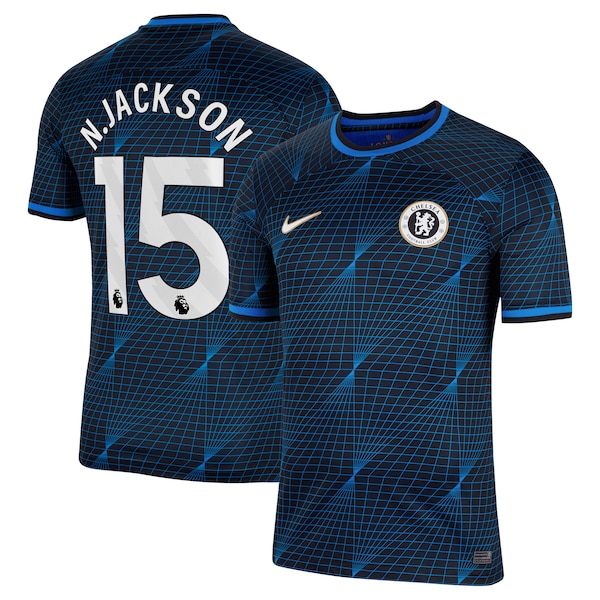 Nicolas Jackson Chelsea Nike 2023/24 Away Stadium Replica Player Jersey - Navy/Blue/Mint