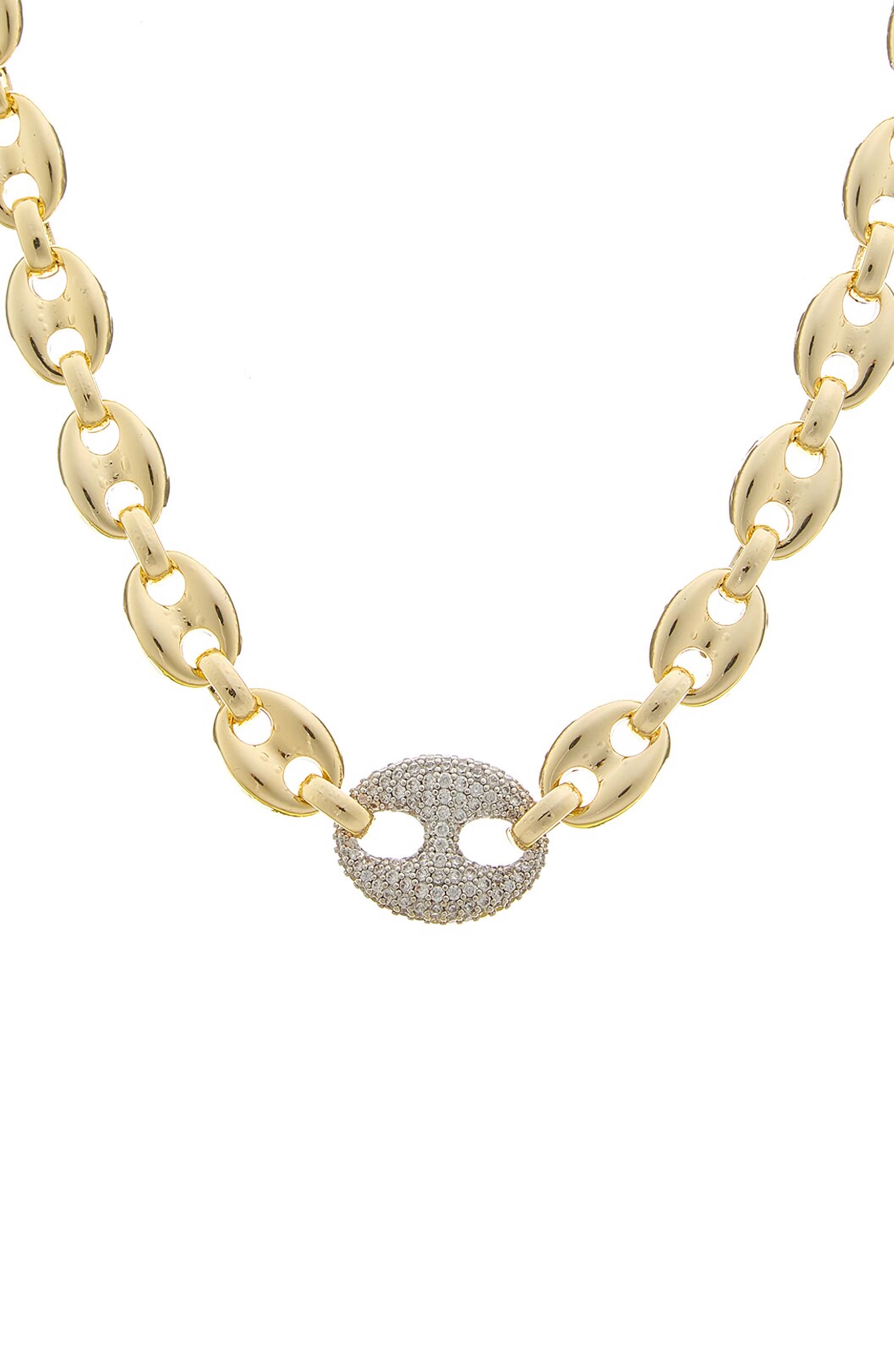 Juvell Cubic Zirconia Mariner Chain Necklace