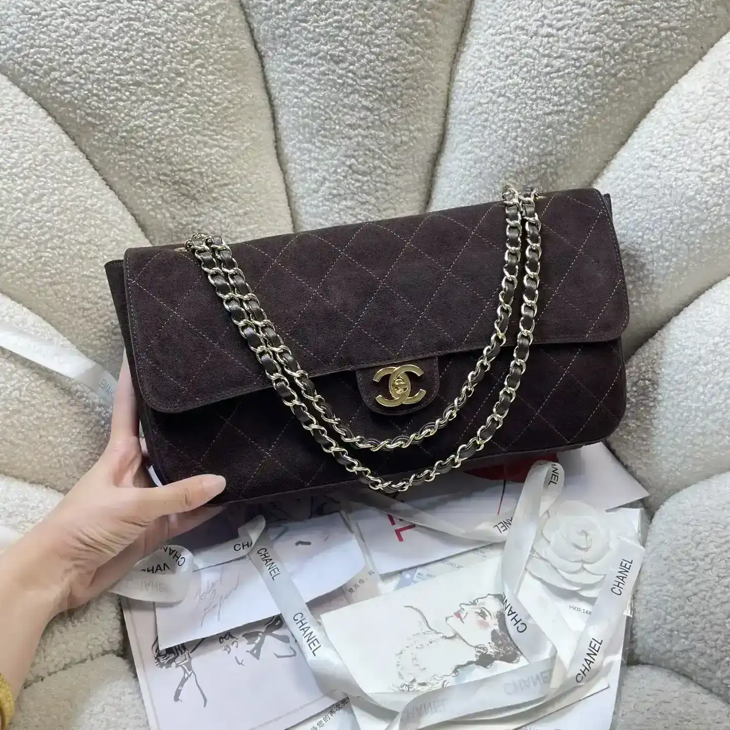 Chanel Classic Flap Brown Grained Leather Tote Bag product photo from LabelPicks