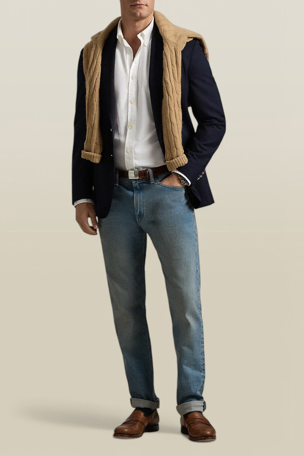 POLO RALPH LAUREN מכנסי ג'ינס בגזרה ישרה