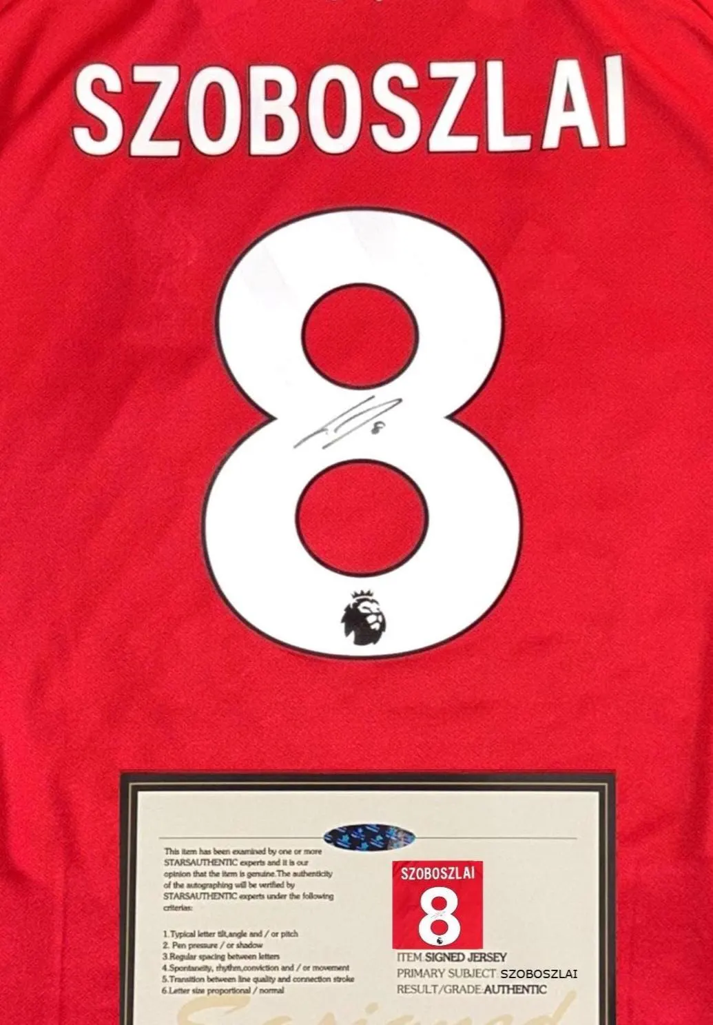 Dominik Szoboszlai SIGNED Liverpool 25/26 Home Jersey/Shirt - COA - 2025
