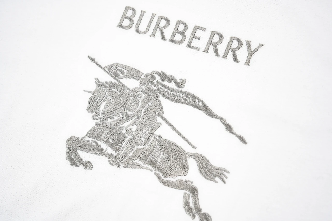 Burberry White Equestrian Knight Embroidered Crewneck T-Shirt product photo from LabelPicks