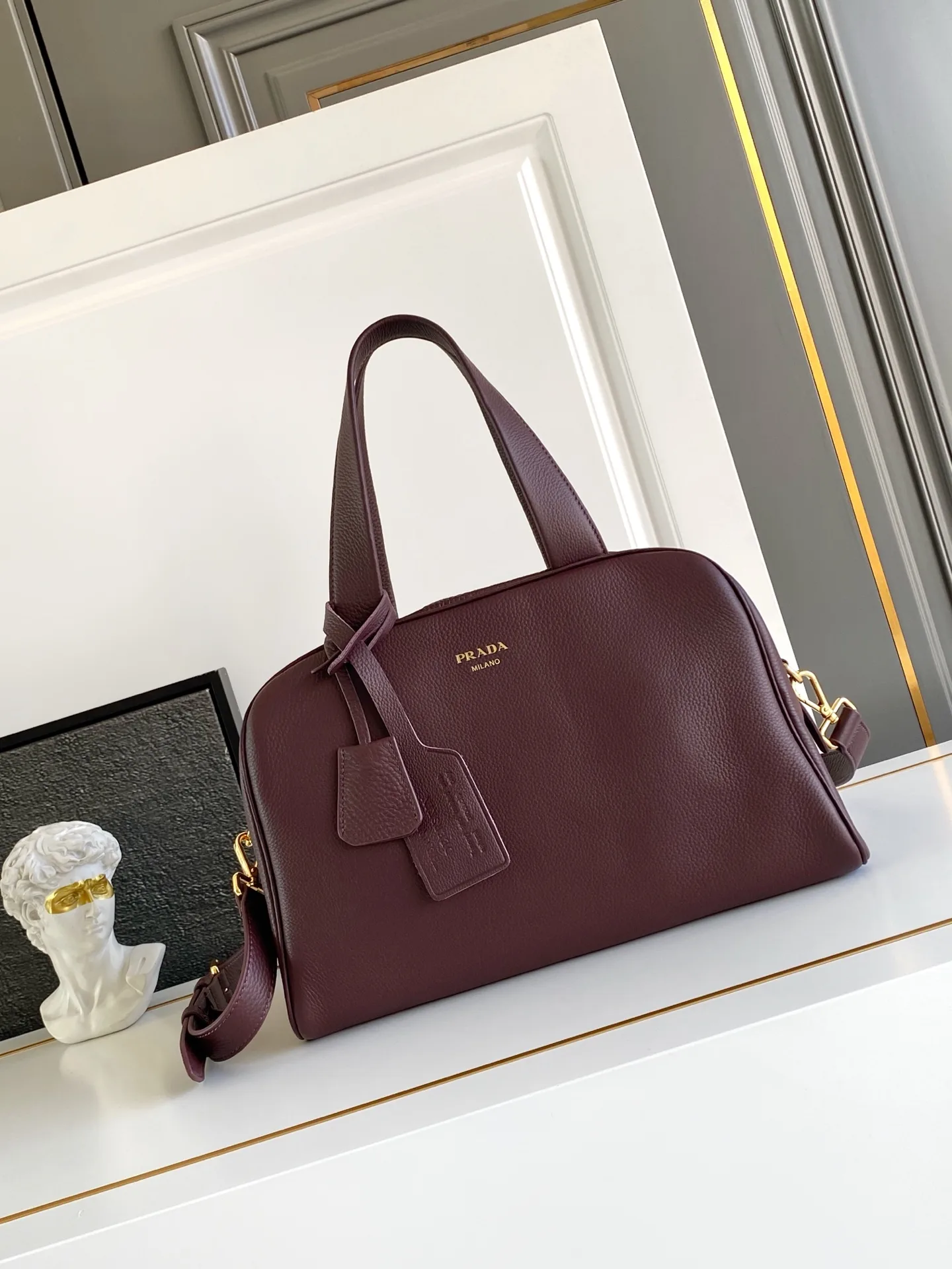 Prada Grained Leather Top Handle Bag product photo from LabelPicks