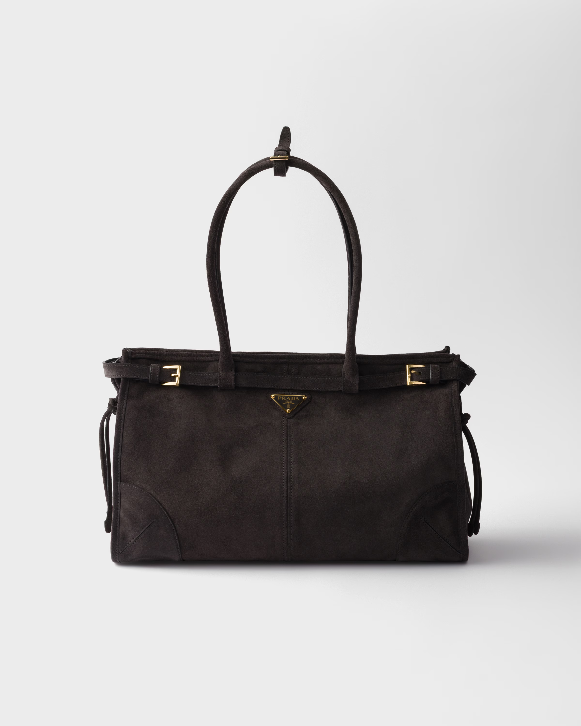 Prada Bonnie Large Velvet Leather Handbag