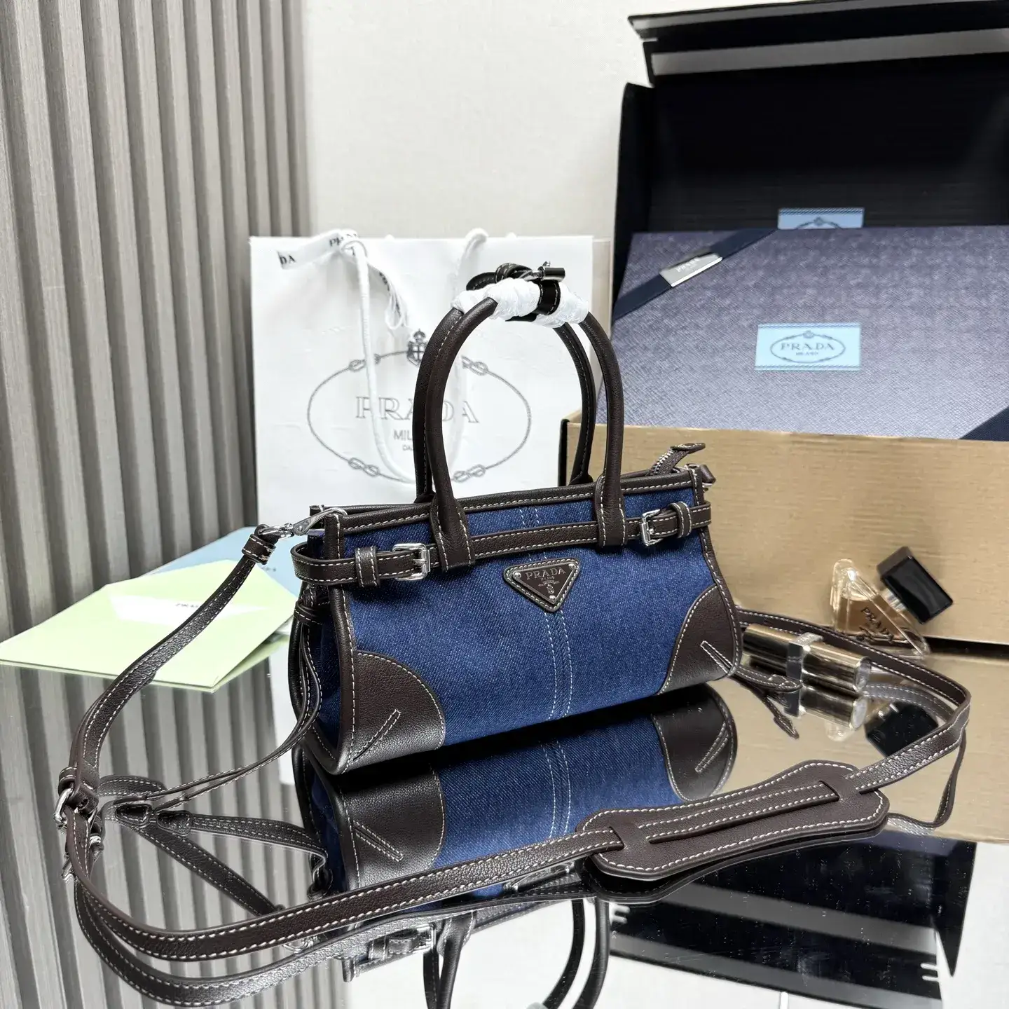 Prada Calfskin Bonnie Top Handle Bag product photo from LabelPicks