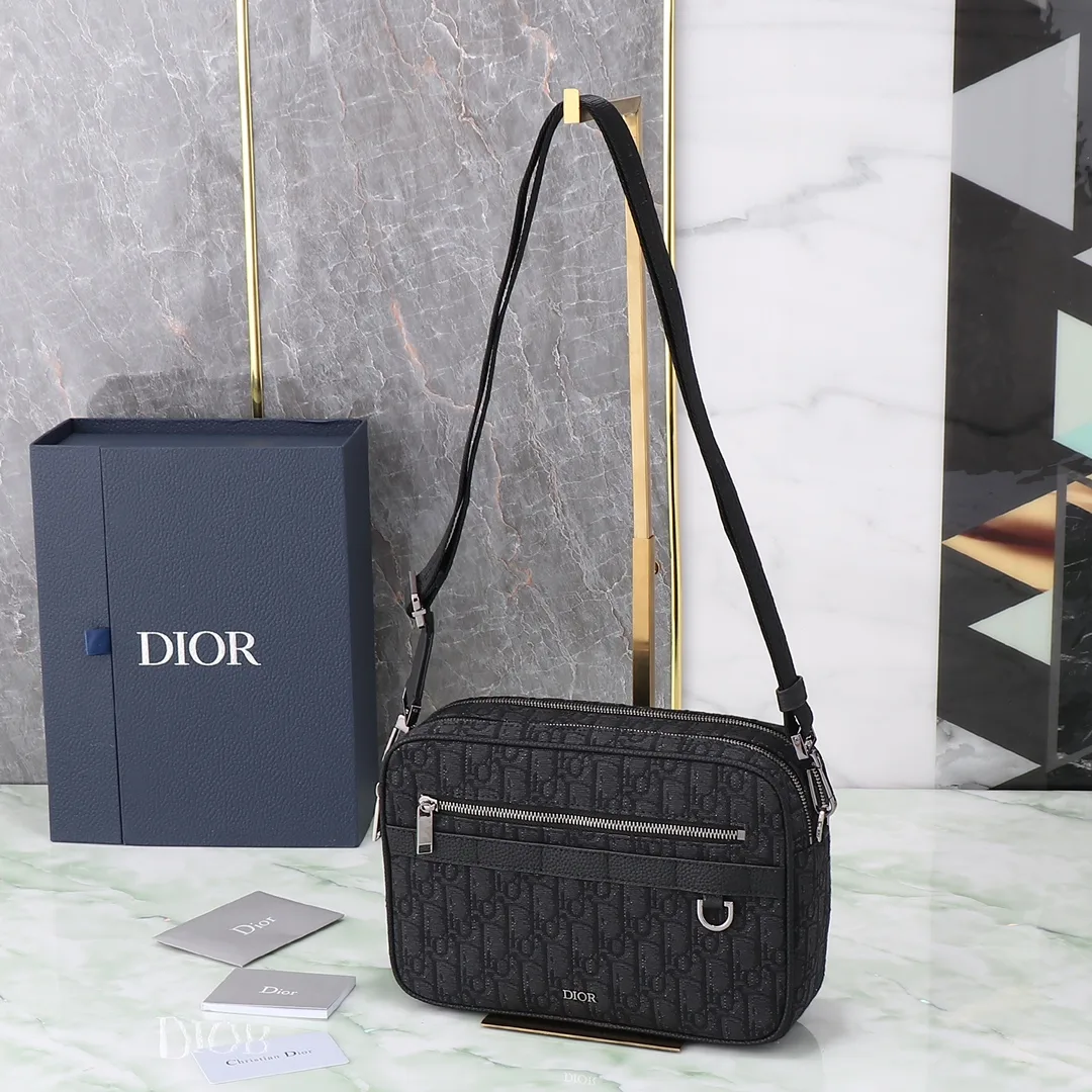 Dior Black Oblique Canvas Crossbody Bag product photo from LabelPicks
