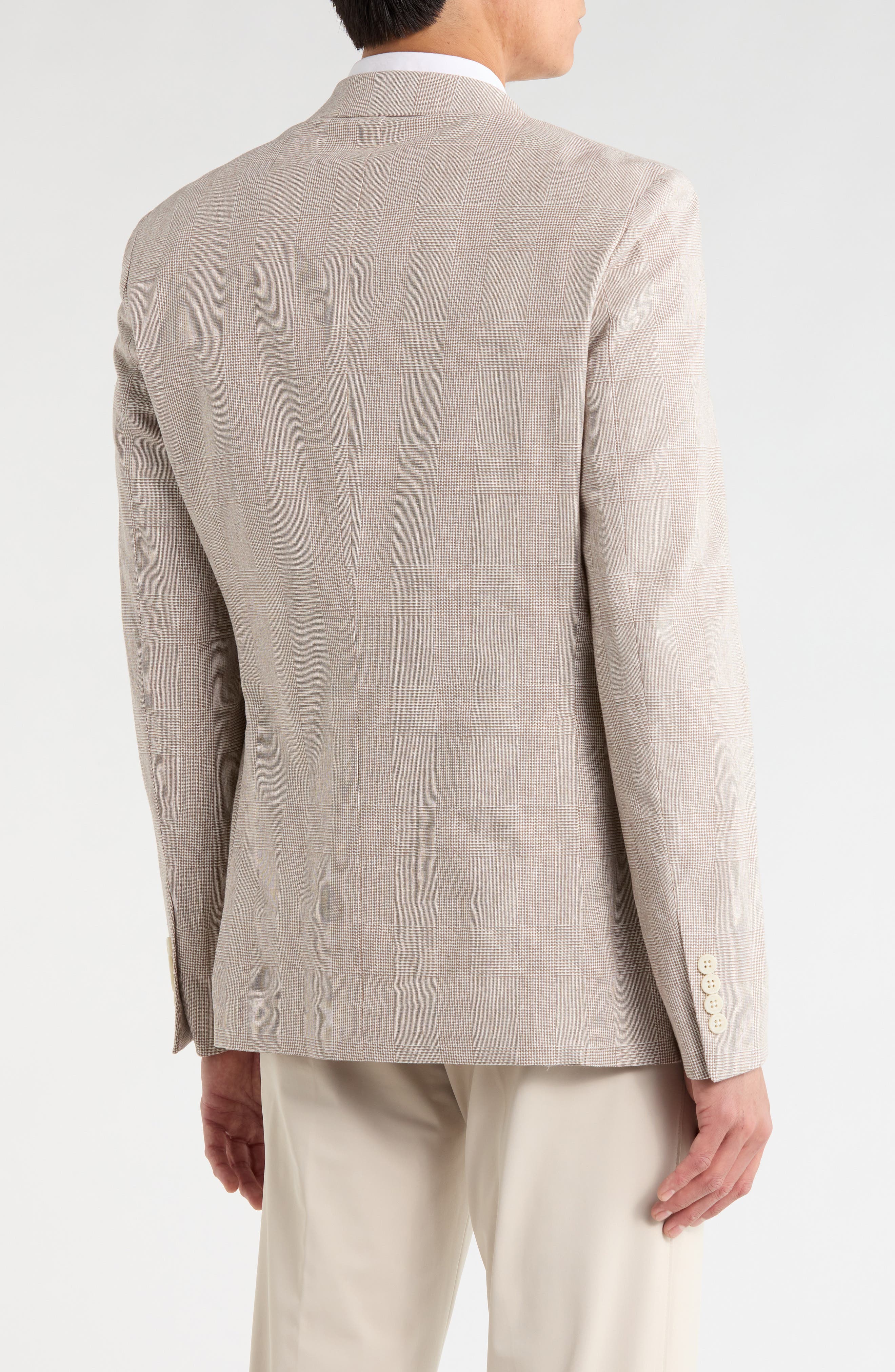 John Varvatos Star USA Plaid Linen & Cotton Sport Coat