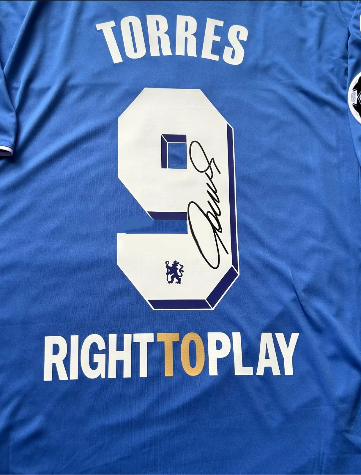 Fernando Torres SIGNED Chelsea UCL Final 11/12 Home Jersey/Shirt - COA - 2012