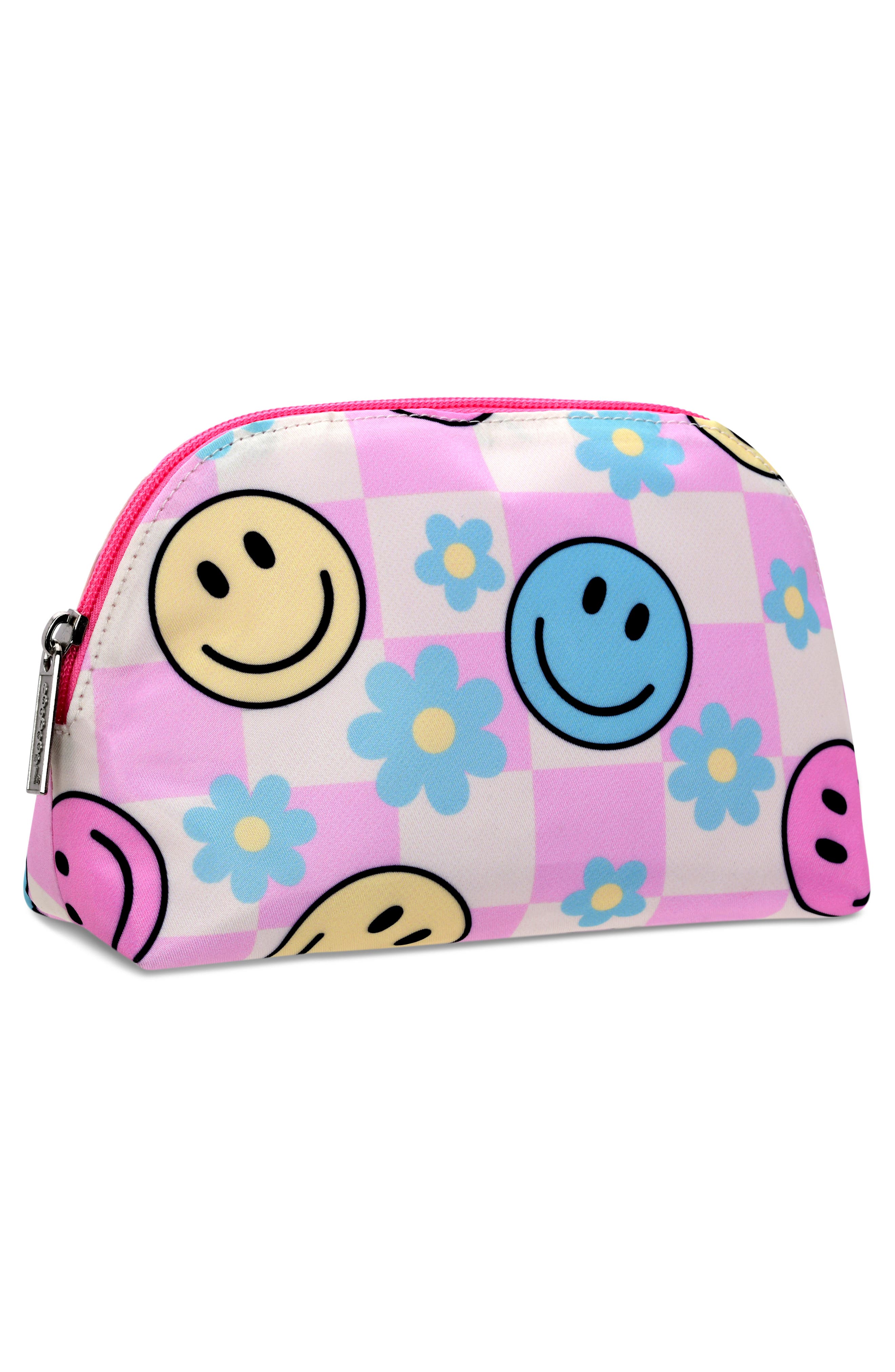 Iscream Kids' Happy Check Oval Cosmetic Bag