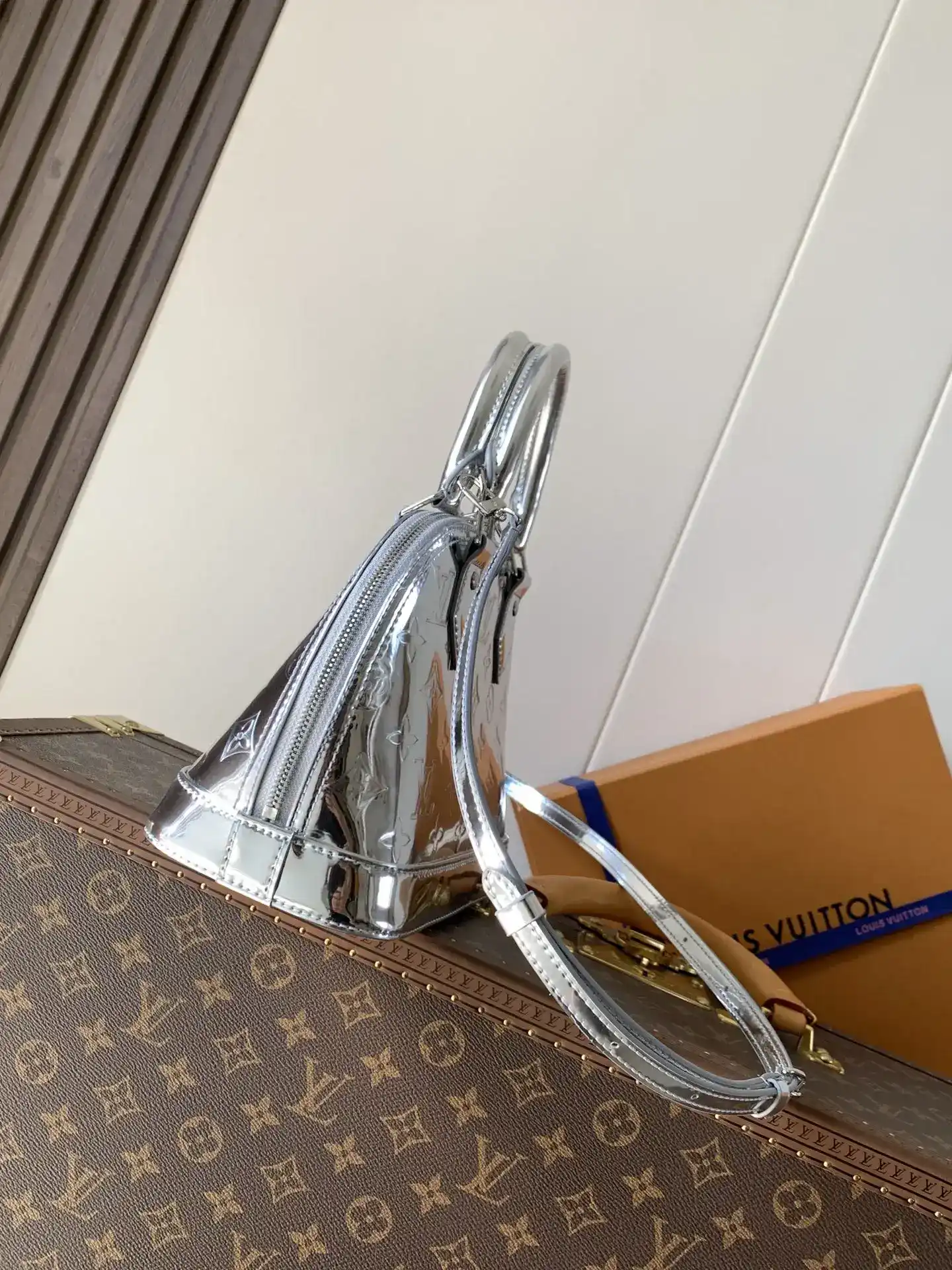 Louis Vuitton Silver Alma Monogram Canvas Top Handle Bag product photo from LabelPicks