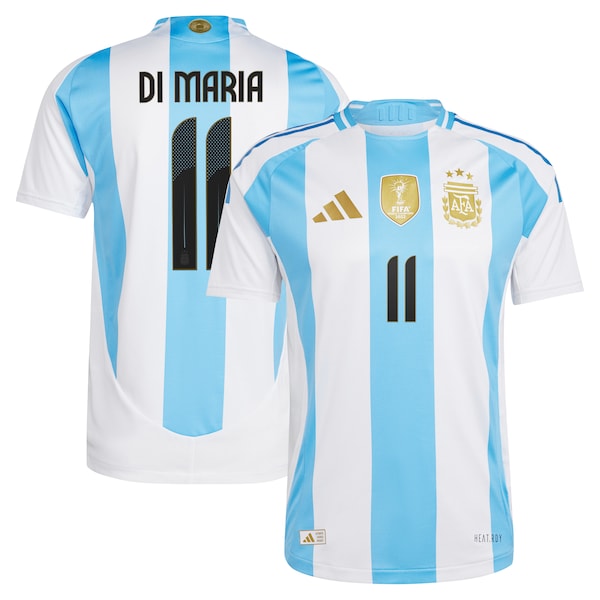Angel Di Maria Argentina National Team adidas 2024 Home Authentic Jersey - White