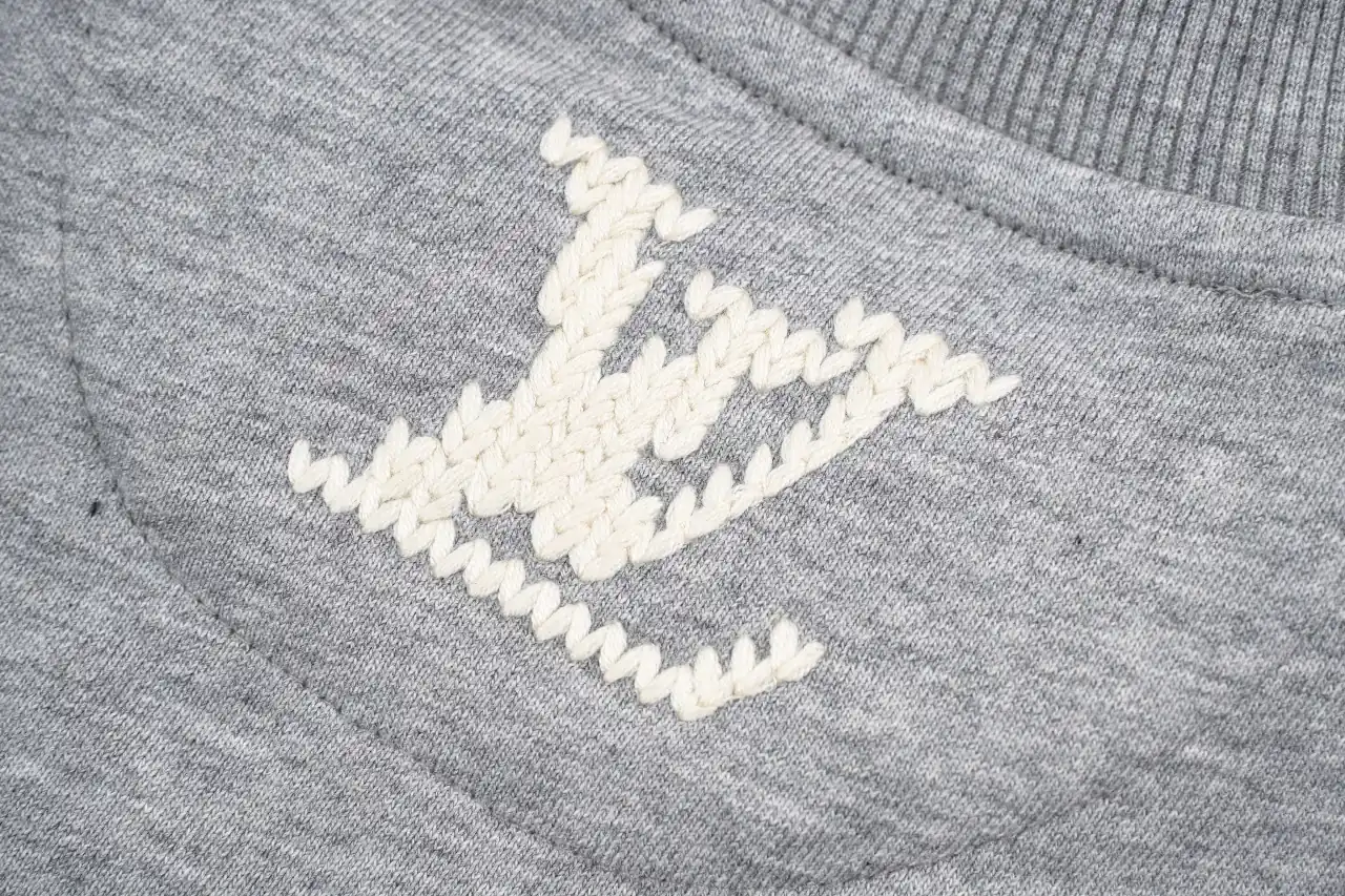 Louis Vuitton Grey Chunky Embroidered Crewneck Sweatshirt product photo from LabelPicks