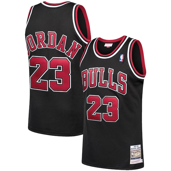 Michael Jordan Chicago Bulls 1997/98 Hardwood Classics Authentic Jersey - Black/Scarlet/White