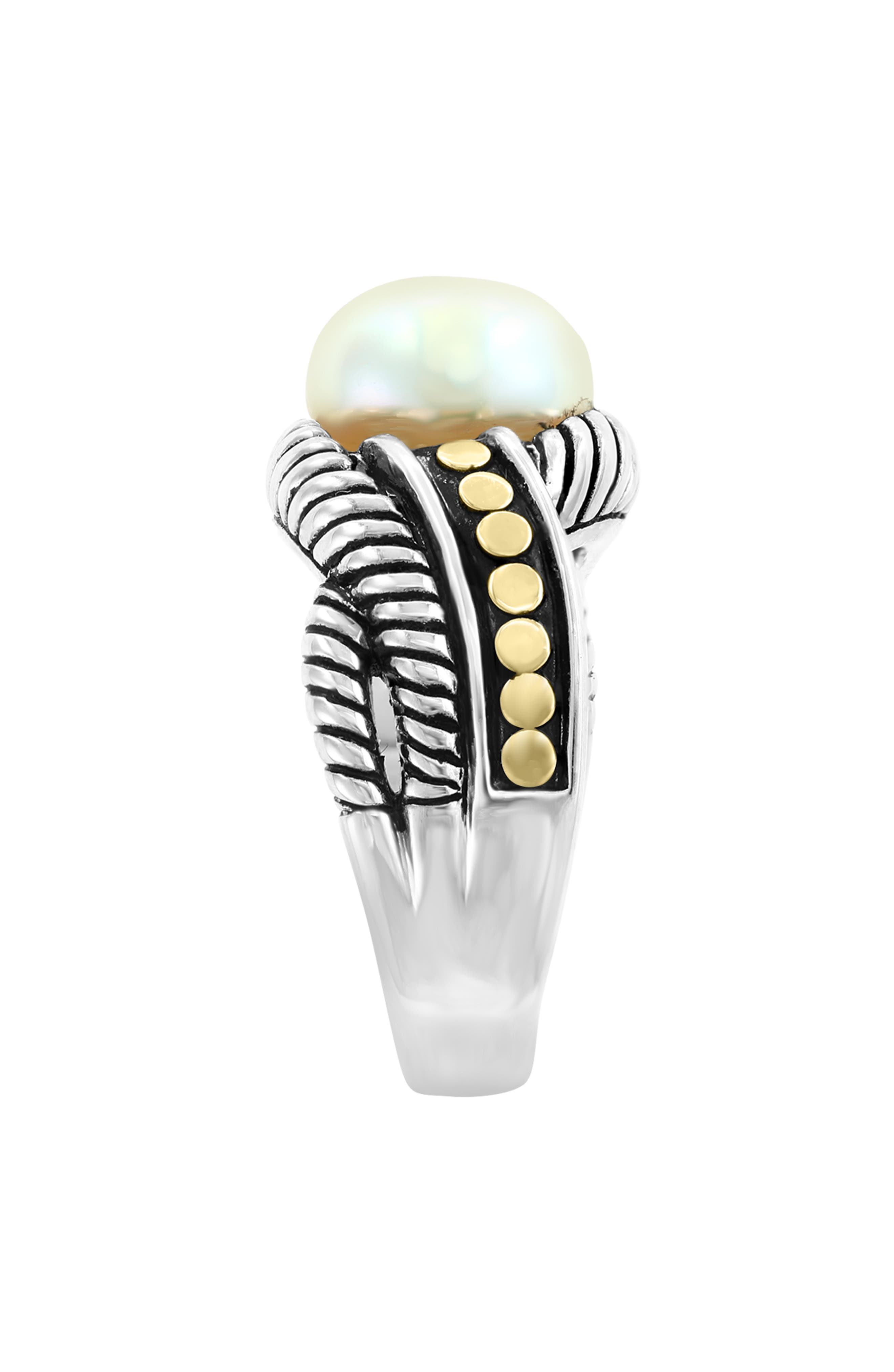 EFFY Sterling Silver & 18K Gold Freshwater Pearl Ring
