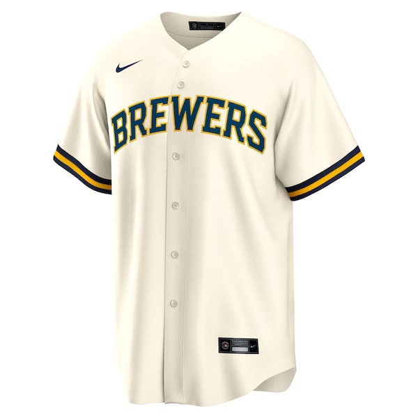 Jackson Chourio Milwaukee Brewers Nike Home Replica Jersey - Cream