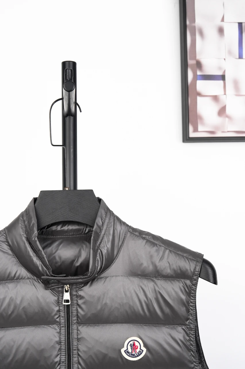 Moncler Grey Brown Gui Quilted Lightweight Down Vest product photo from LabelPicks