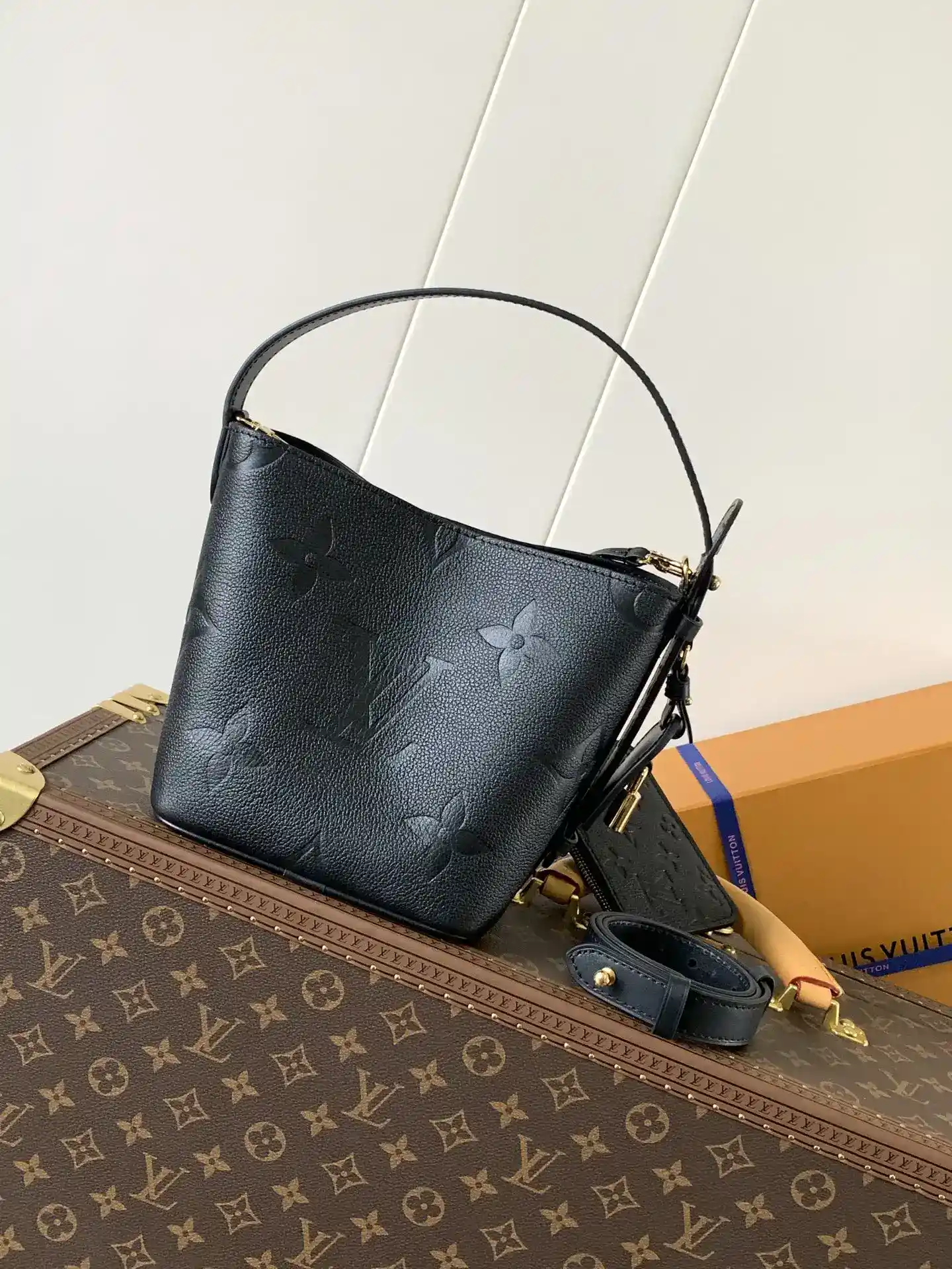 Louis Vuitton Grained Leather Bucket Bag product photo from LabelPicks