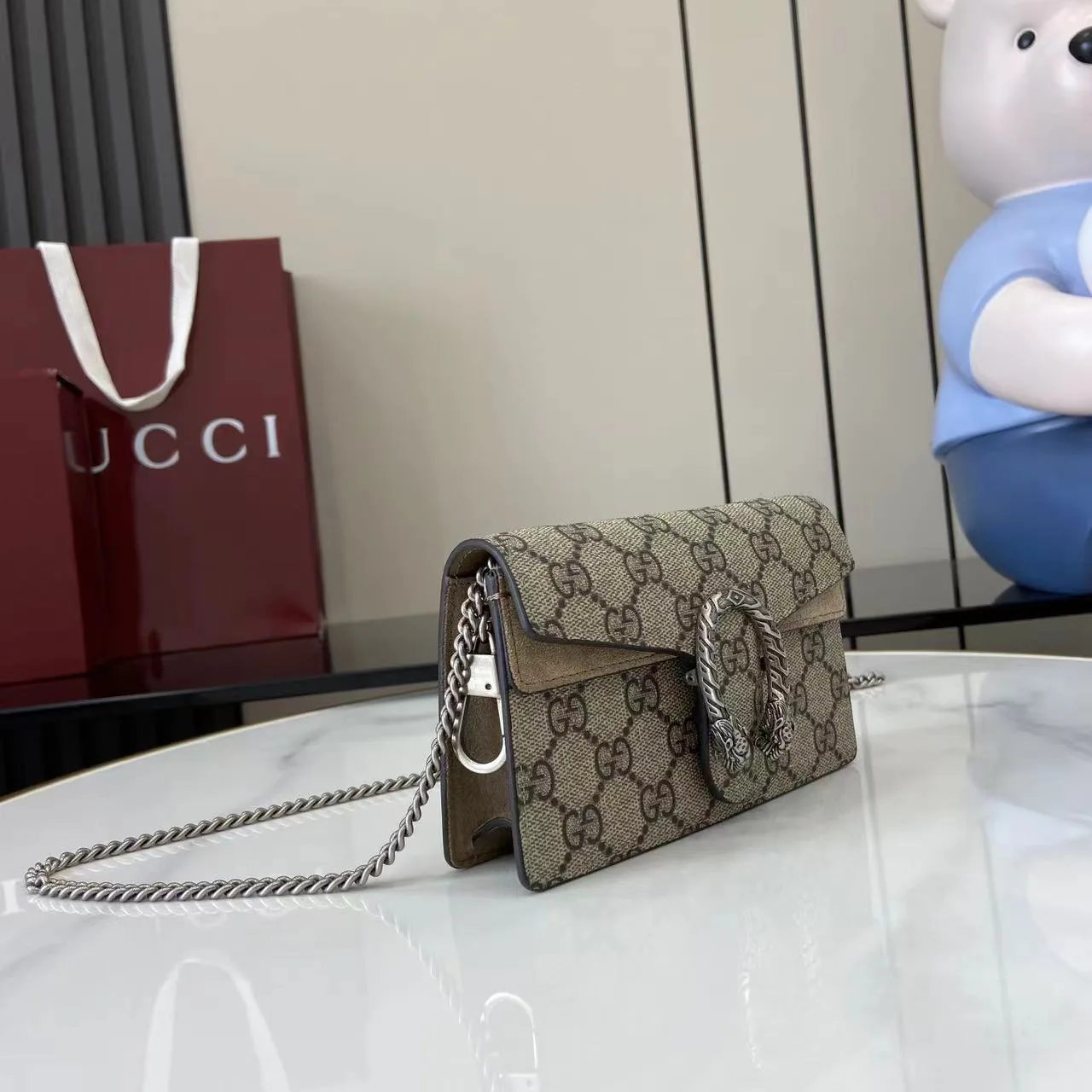 Gucci Dionysus Canvas and Suede Crossbody Bag product photo from LabelPicks