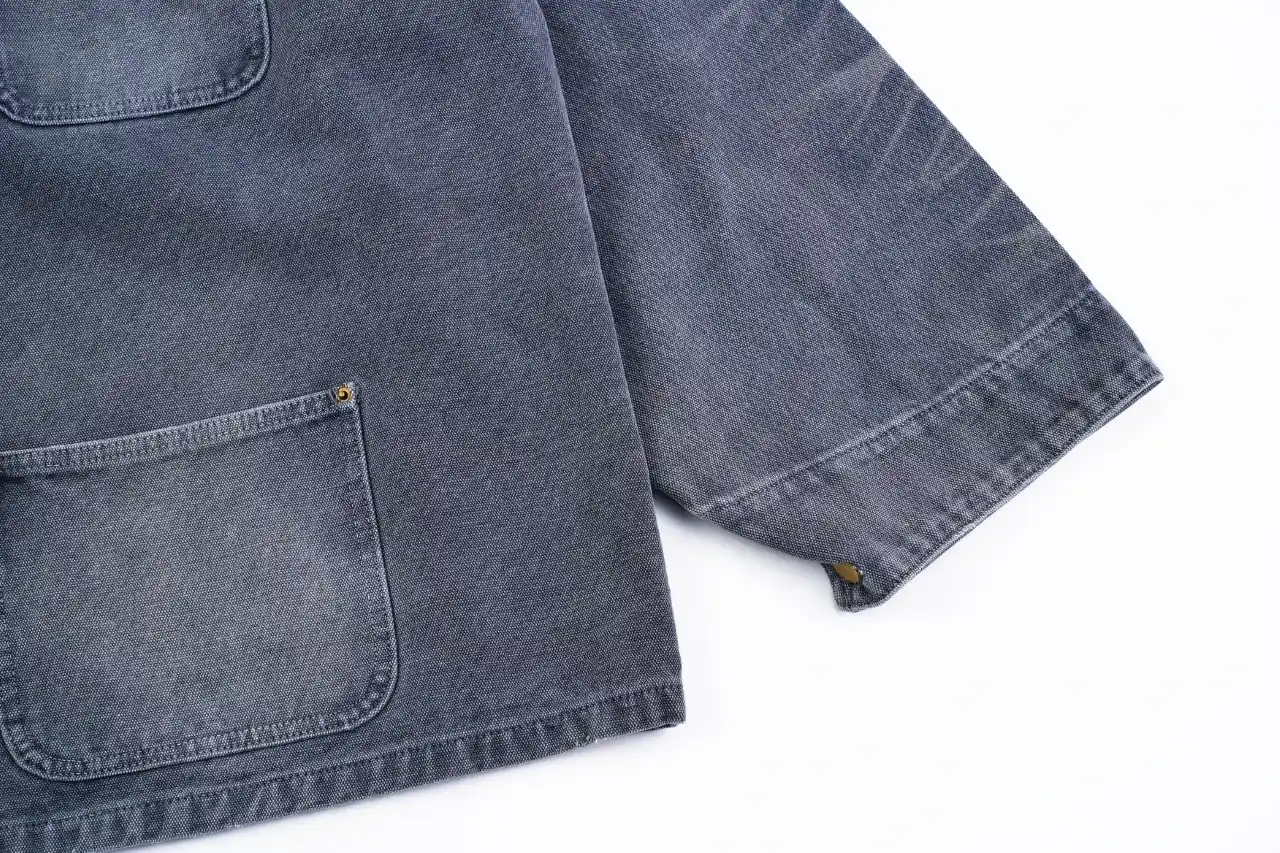 Prada Ice Blue Distressed Four-Pocket Denim Jacket product photo from LabelPicks