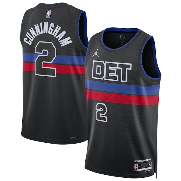 Cade Cunningham Detroit Pistons Nike Unisex Swingman Jersey - Statement Edition - Black/Blue/White