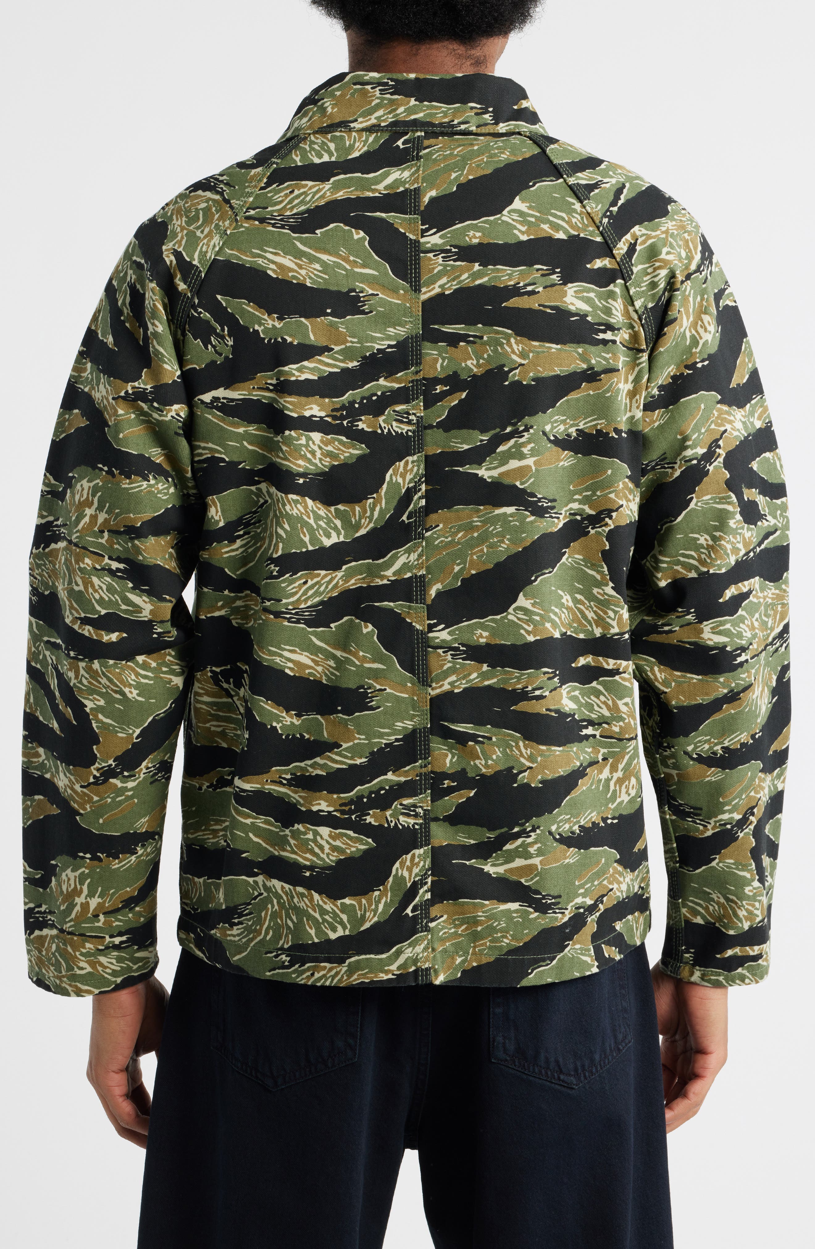 Service Works Coverall 2.0 Tiger Stripe Organic Cotton Twill Chore Coat