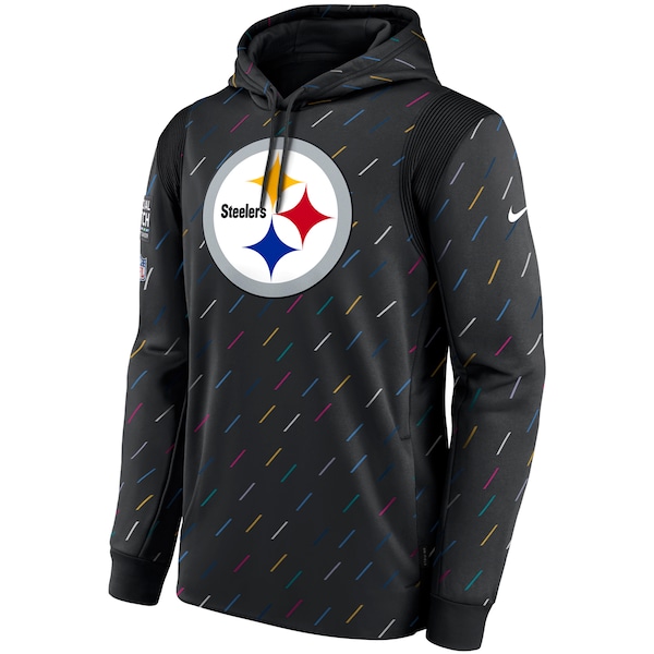 Pittsburgh Steelers Nike NFL Crucial Catch Therma Pullover Hoodie - Charcoal