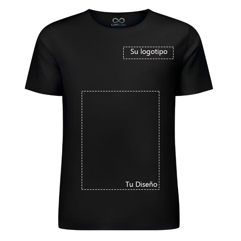 Remera Negra Personalizable de Algodón 24/1 – Estampa DTF | Streetwear