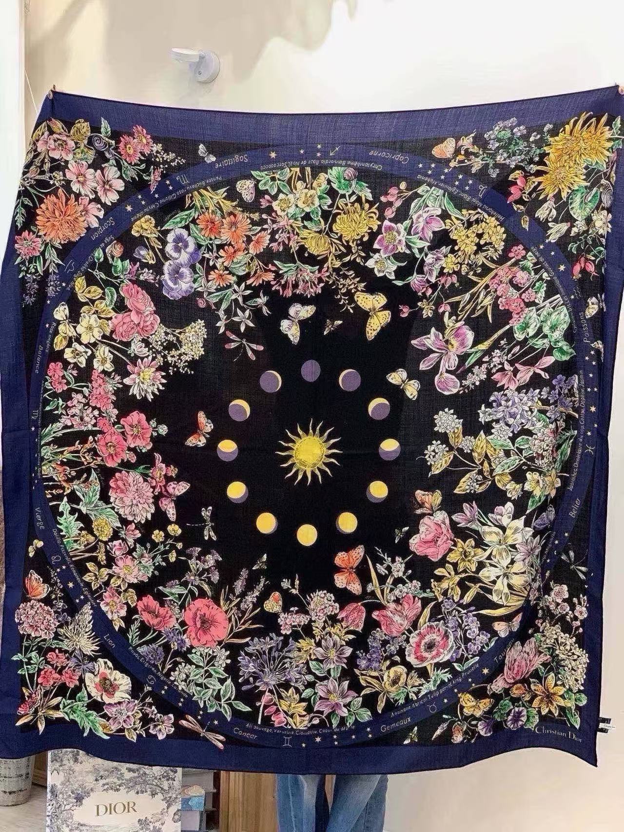 Dior Astral Flowers Square Scarf